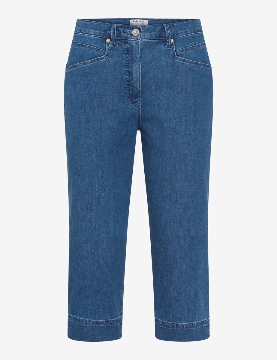 Capri Jeans in klassischem Denim-Blau