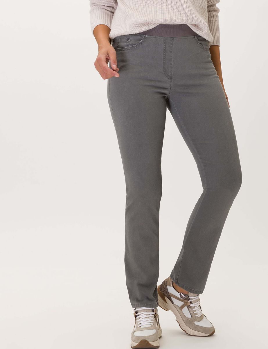 Schlupfhose in schlanker Passform aus Denim