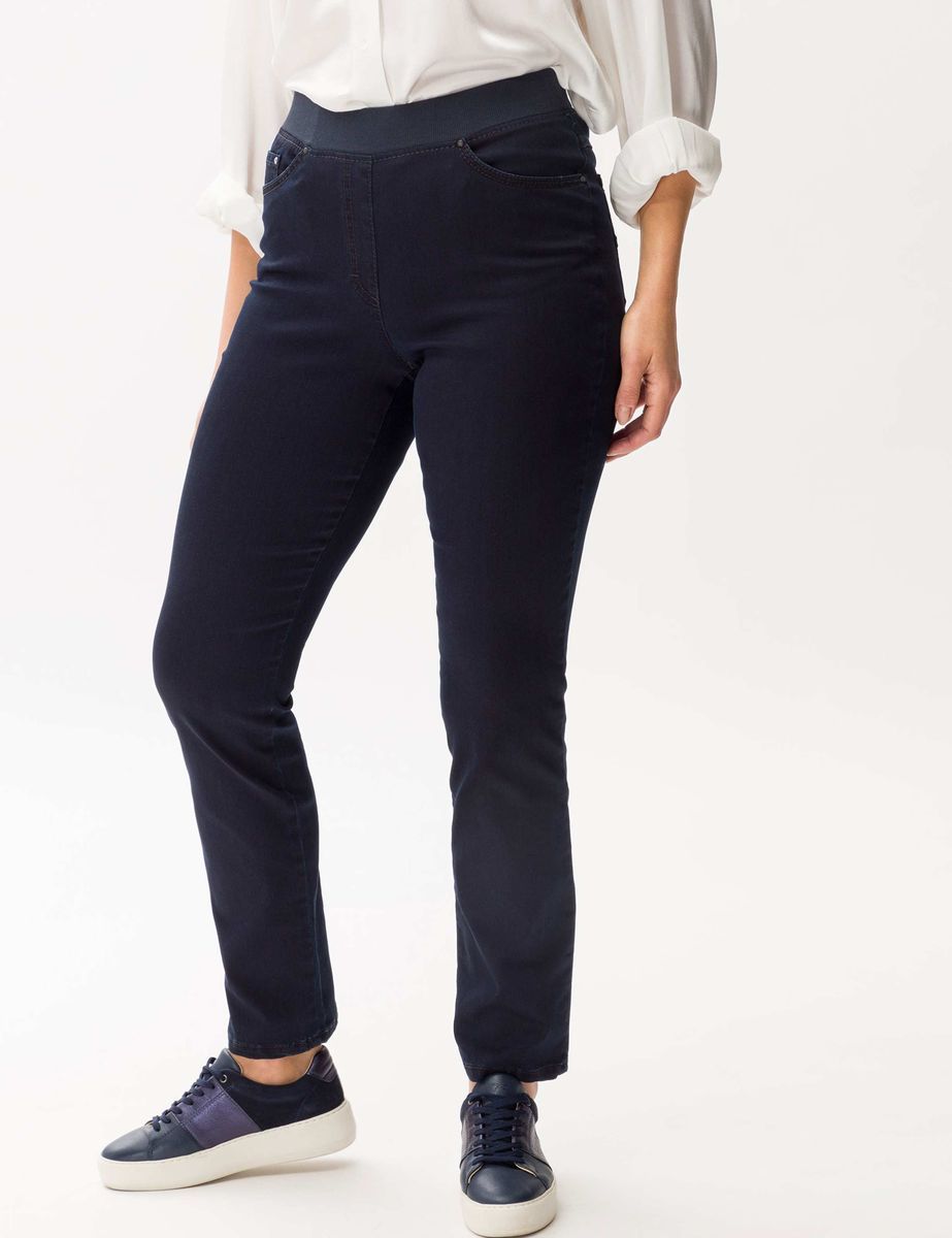 Dunkelblaue Slim-Jeans zum Reinschlüpfen
