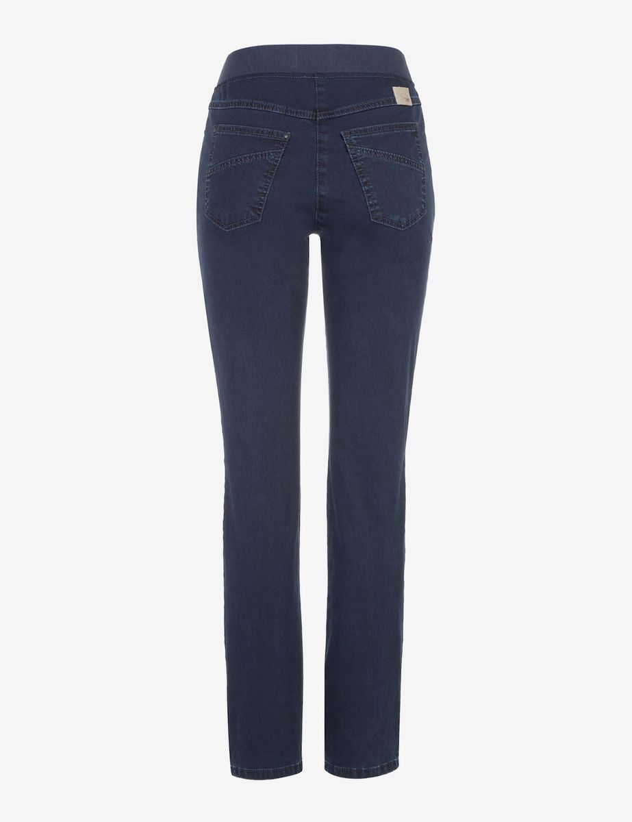Dunkelblaue Slim-Jeans zum Reinschlüpfen
