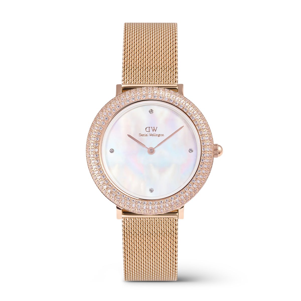 Kristall Lünette Roségold Uhr