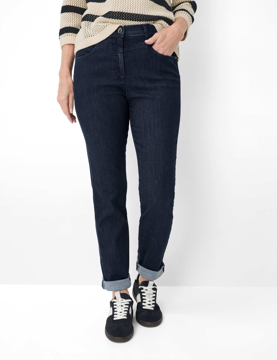 Dunkelblaue Straight Leg Jeans