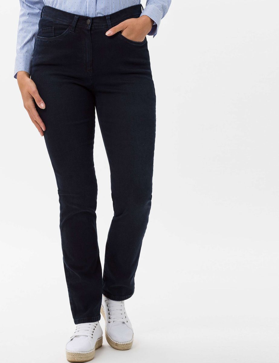 Damen dunkelblaue Straight Leg Jeans
