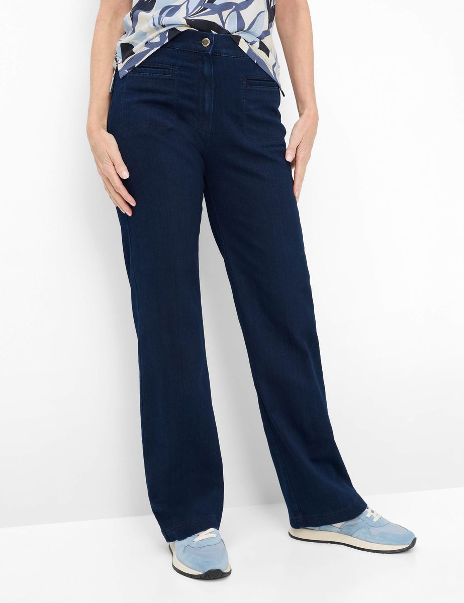 Damen Schlaghose Jeans in Dunkelblau