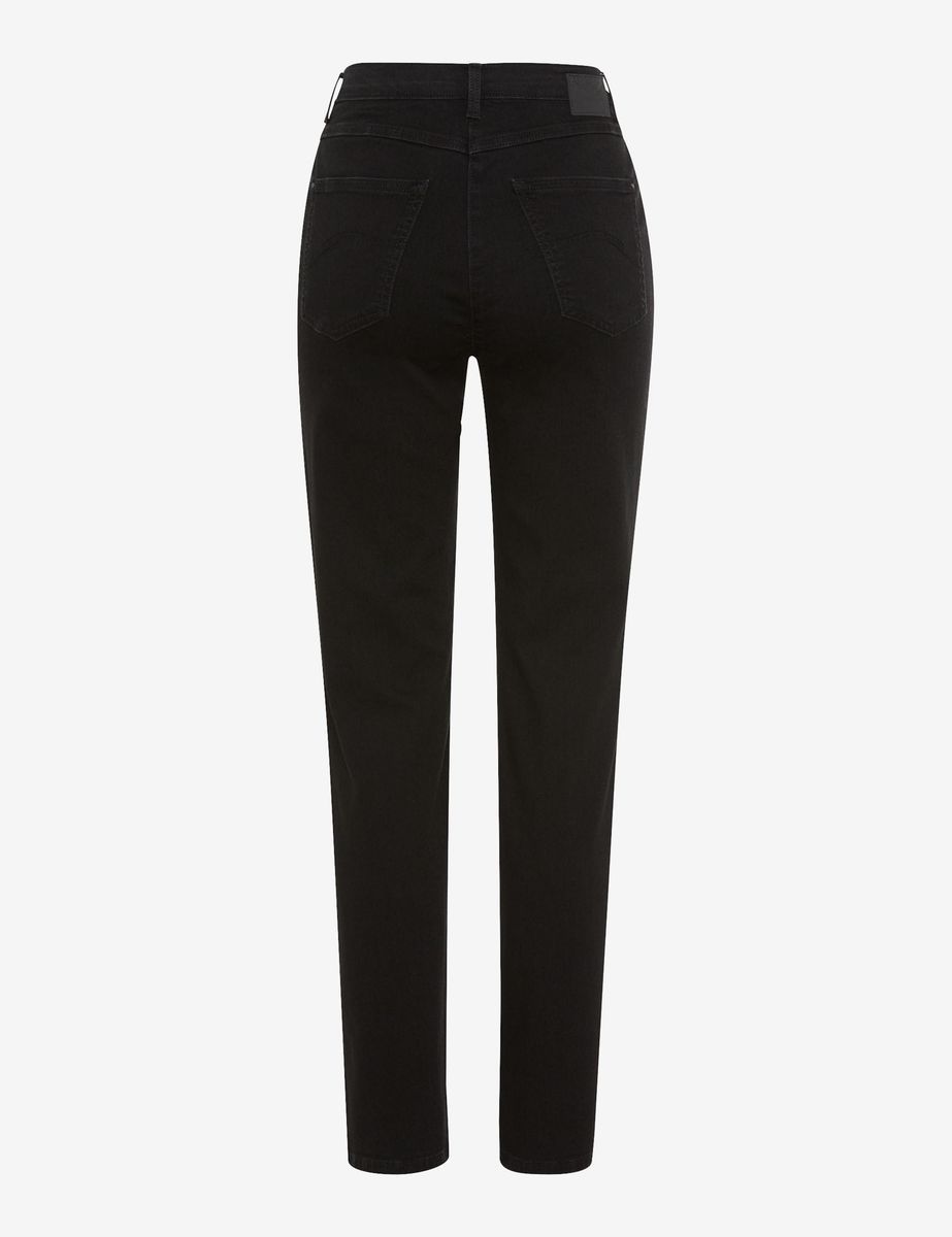 Schwarze Five-Pocket-Jeans mit geradem Bein