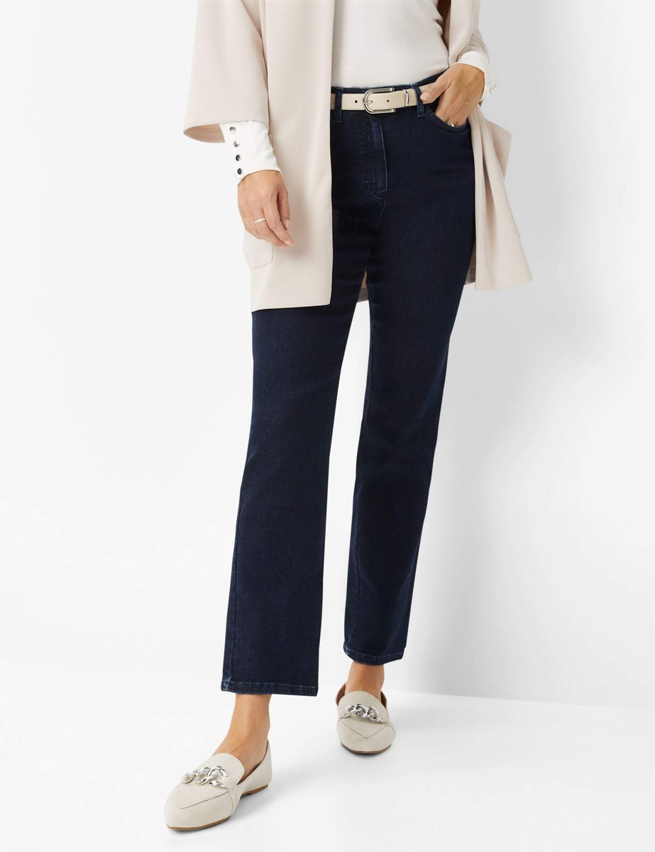 Jeans mit geradem Bein in dunkler Waschung