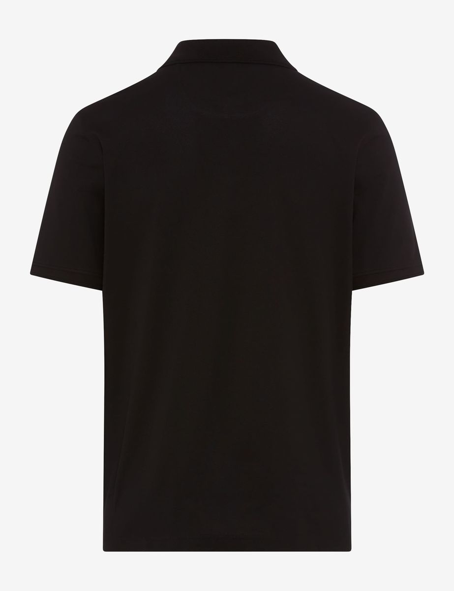 Herren Polo aus schwarzem Hi-Flex Piqué