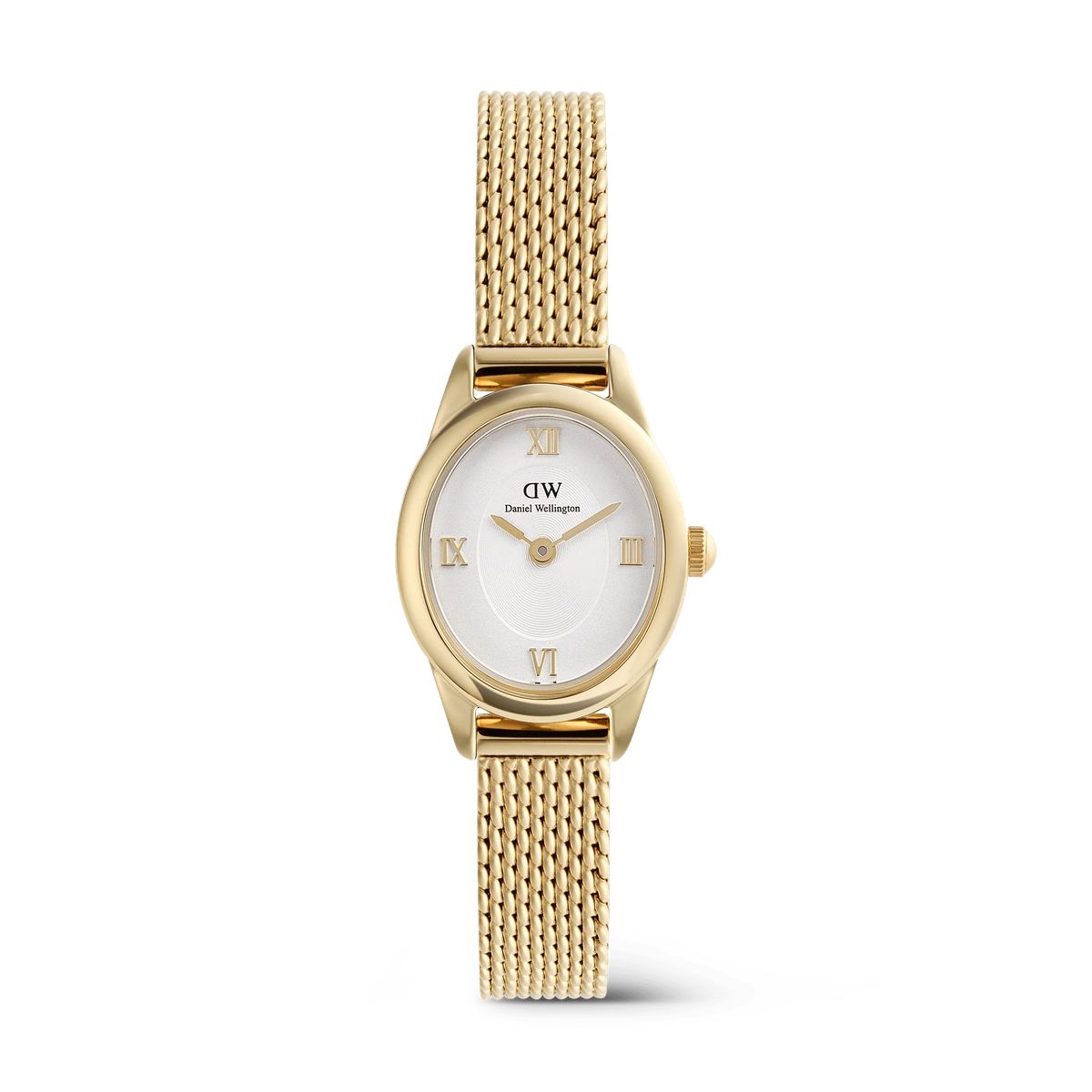 Elegante goldene Mesh Petite Armbanduhr