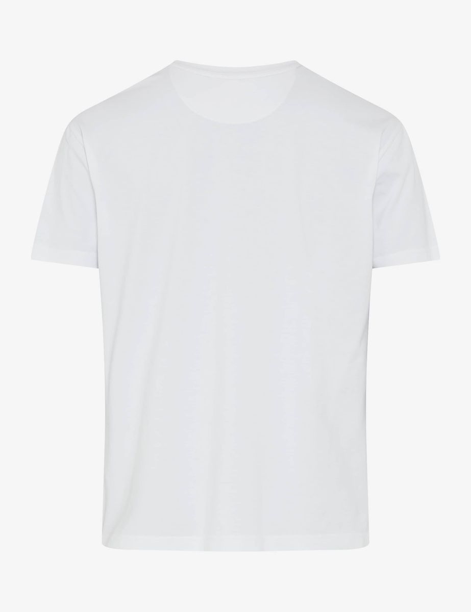 Klassisches Baumwollmischung Rundhals-T-Shirt
