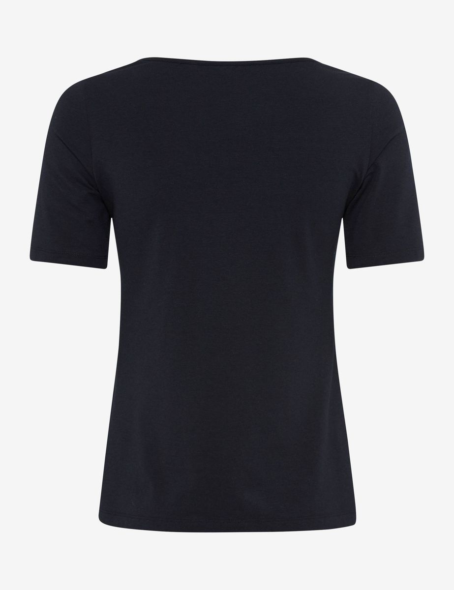 Klassisches Figurbetontes T-Shirt aus Baumwollmischung