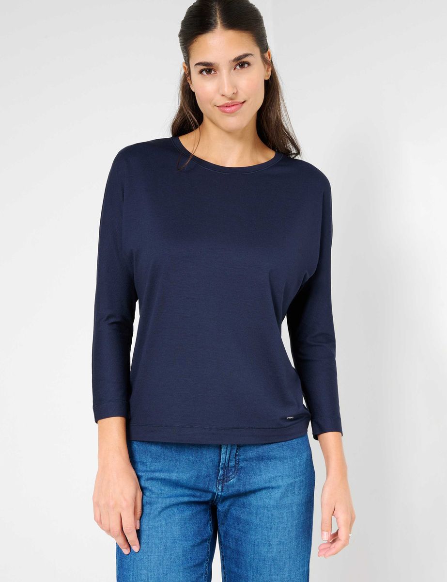 Klassisches 3/4-Arm Jersey-Top