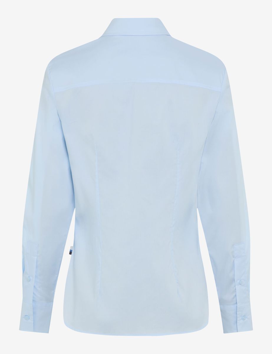 Klassische Popeline-Bluse aus Baumwollmix