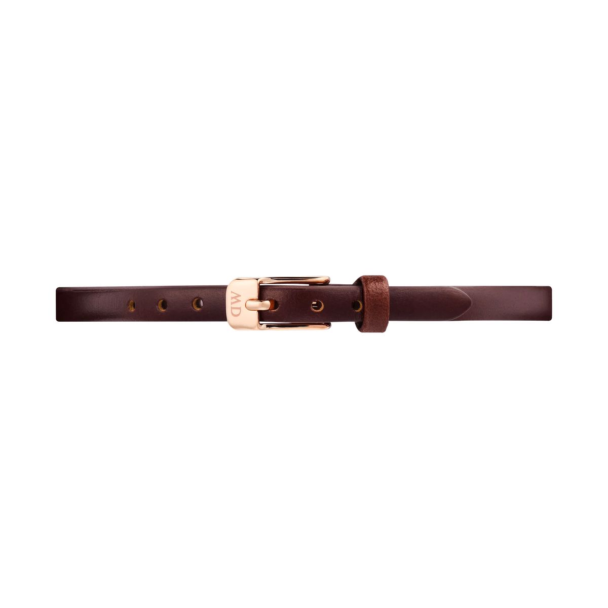 Roségoldenes & Schwarzes Leder Uhrenarmband