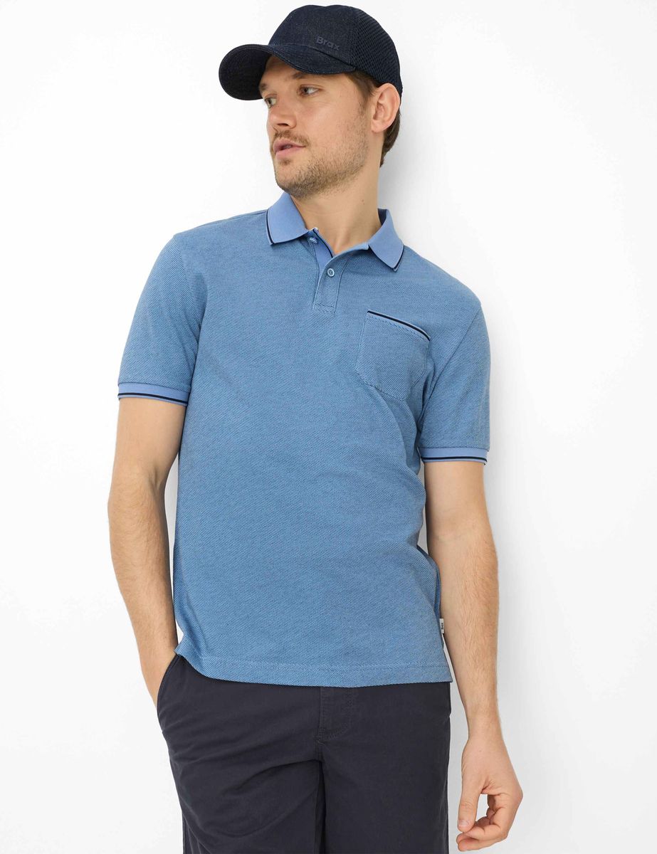 Herren Freizeit Poloshirt mit Tasche