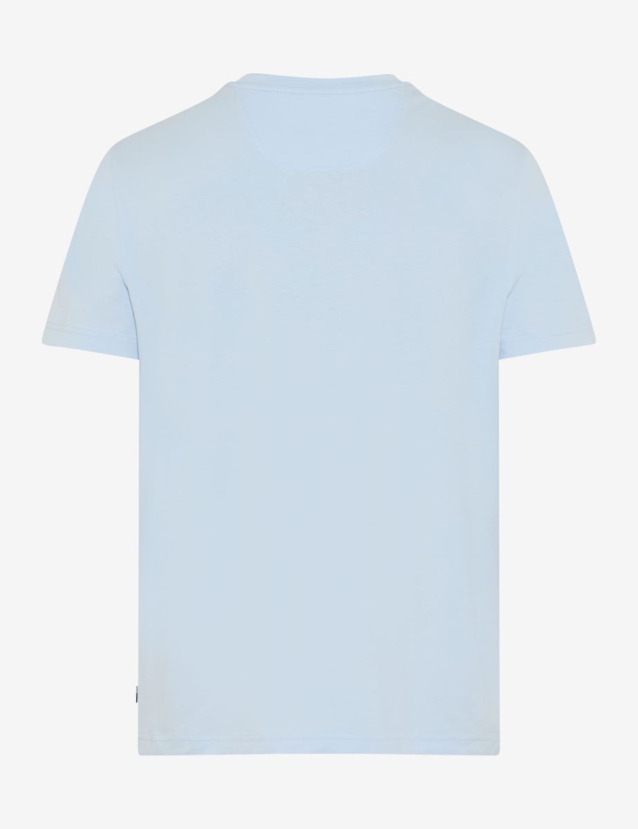 Klassisches hellblaues Baumwoll-T-Shirt