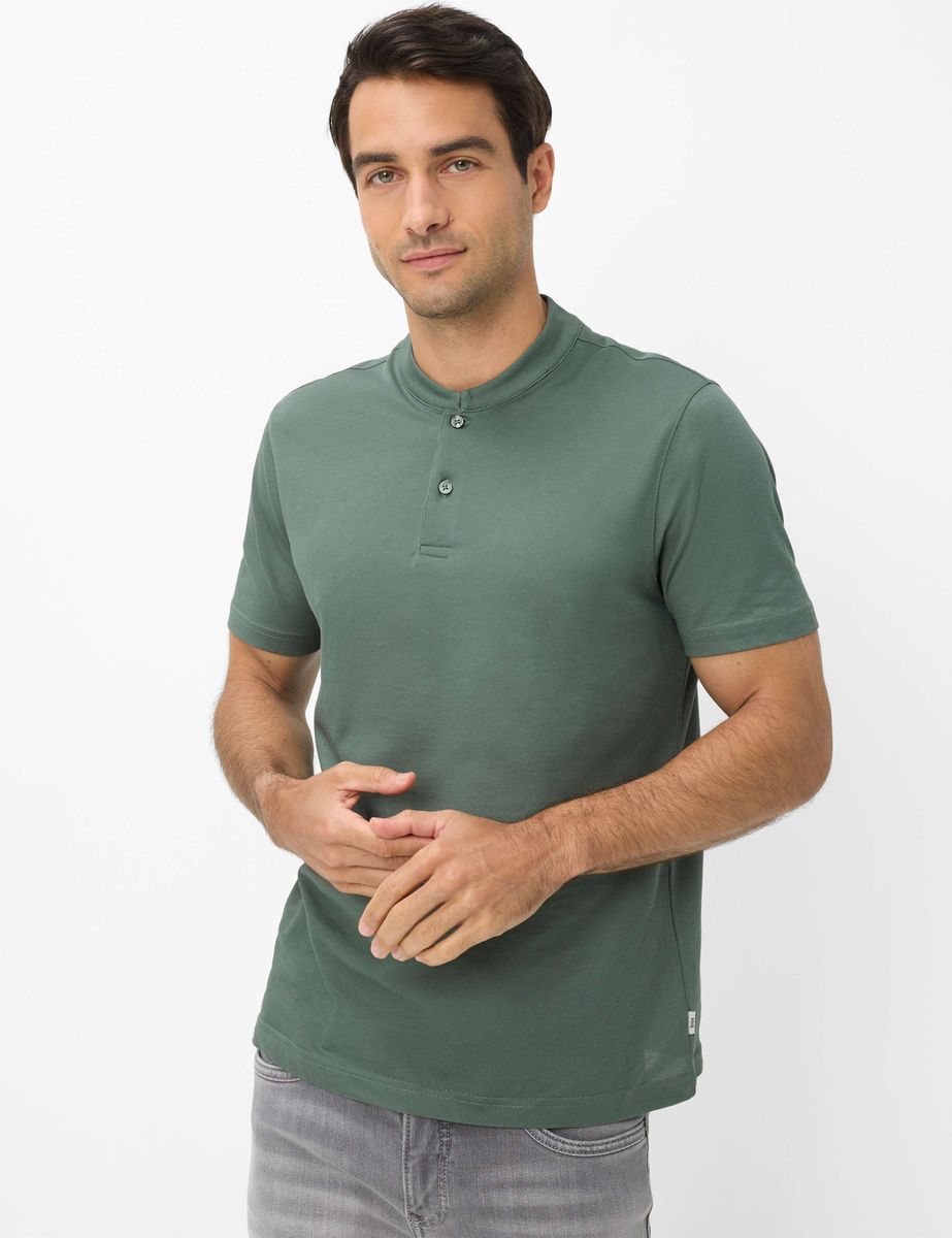 Herren Kurzarm Henley Shirt