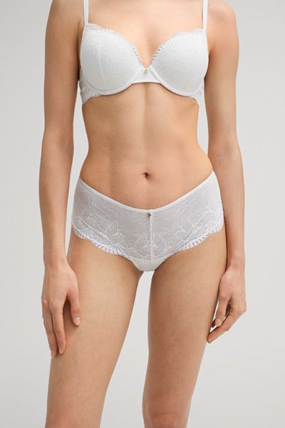 Hipster Beautiful Offwhite Spitzen-Slips mit Blumendesign