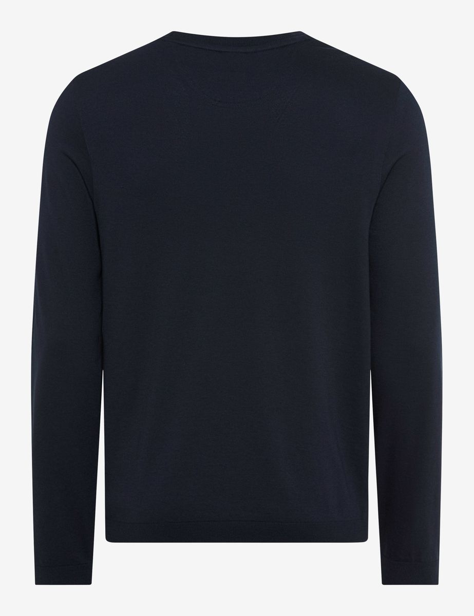 Herren Marineblaues Langarmshirt