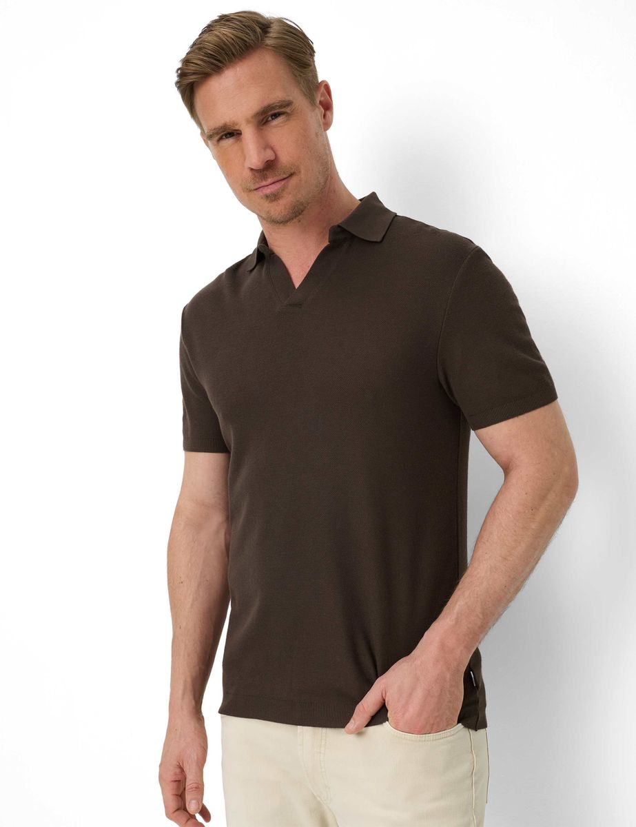 Herren Strick Polo Shirt