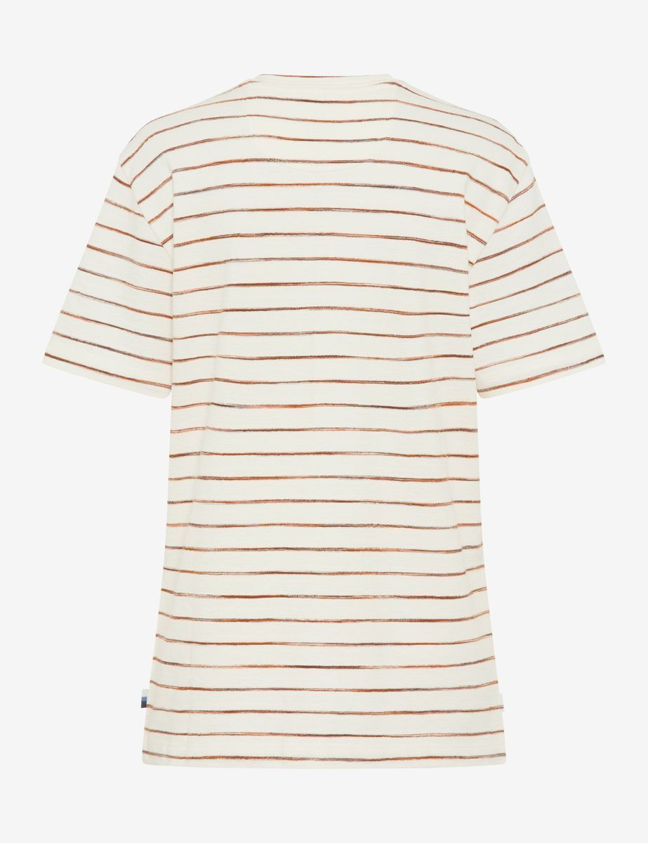 Gestreiftes Baumwolljersey Rundhals-T-Shirt