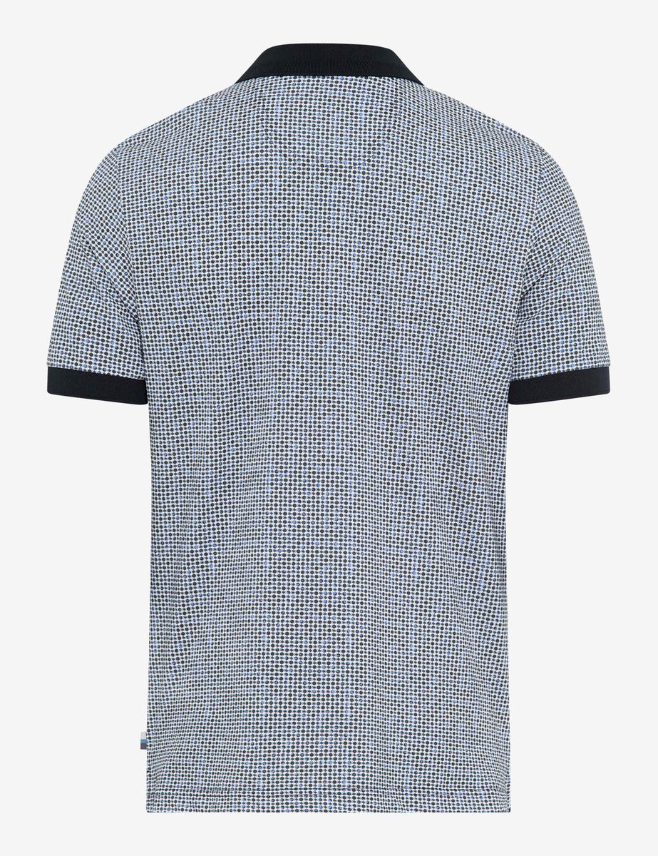 Gemustertes Piqué-Poloshirt aus Baumwollmischung