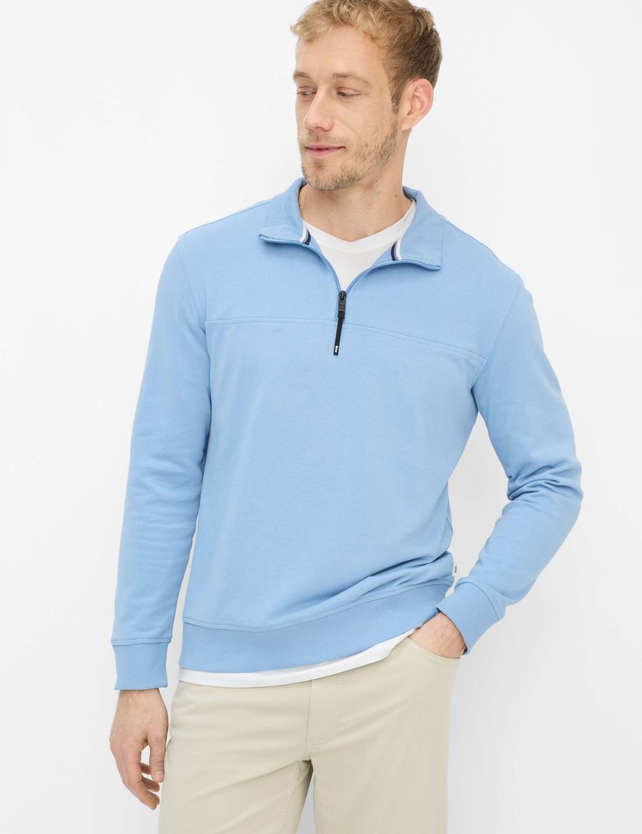 Herren Sweatshirt mit Viertelreißverschluss