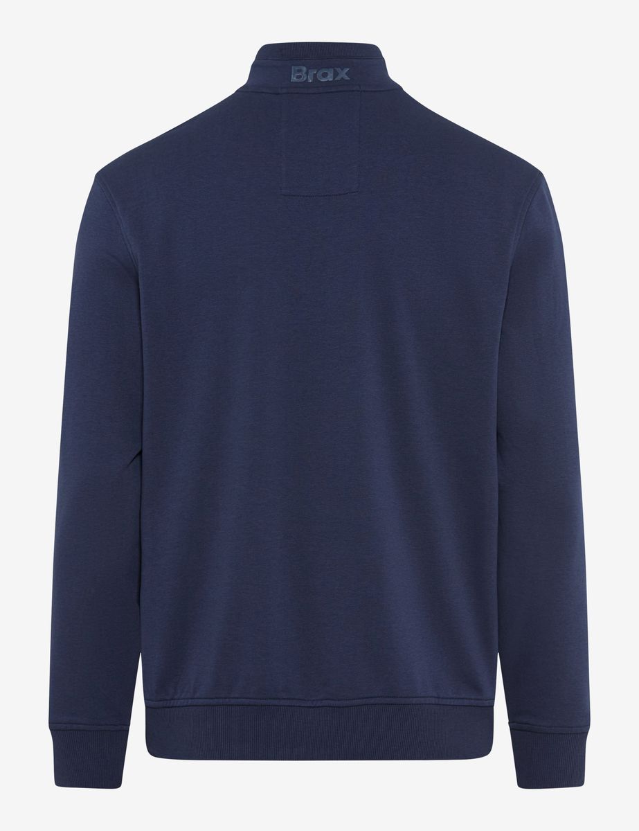 Herren Baumwollmischung Sweatshirt mit Viertelreißverschluss