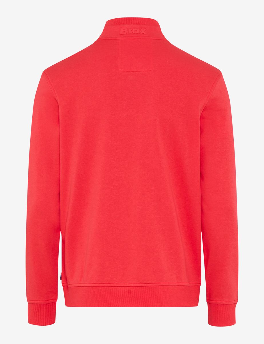 Herren Baumwollmischung Sweatshirt mit halbem Reißverschluss
