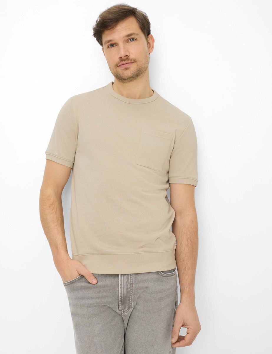 Herren Kurzarm-Sweatshirt mit Tasche