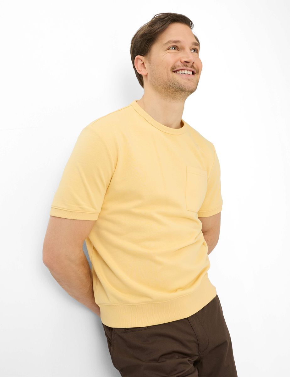 Herren Kurzarm-Sweatshirt mit Tasche