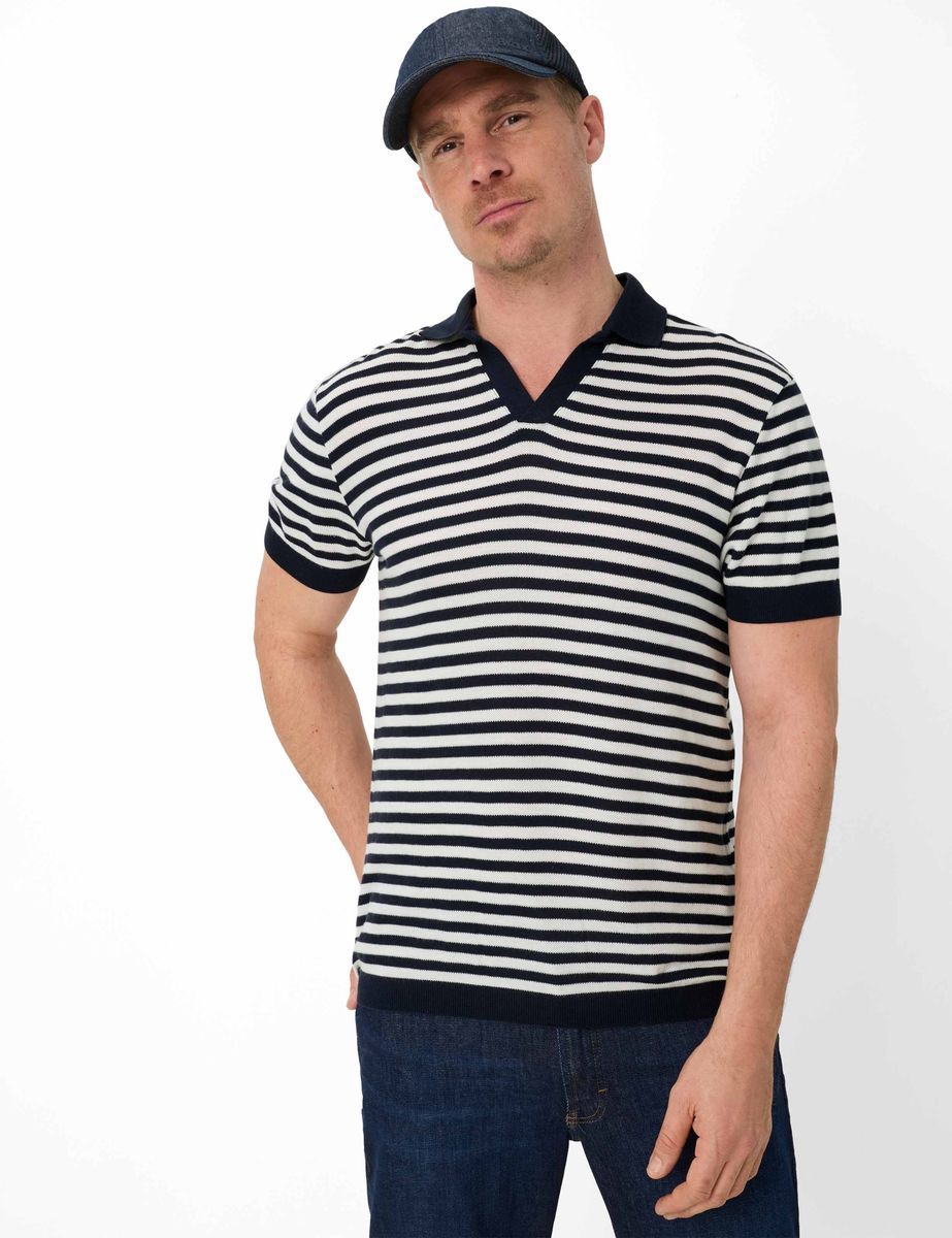 Herren-Polohemd mit Streifenmuster
