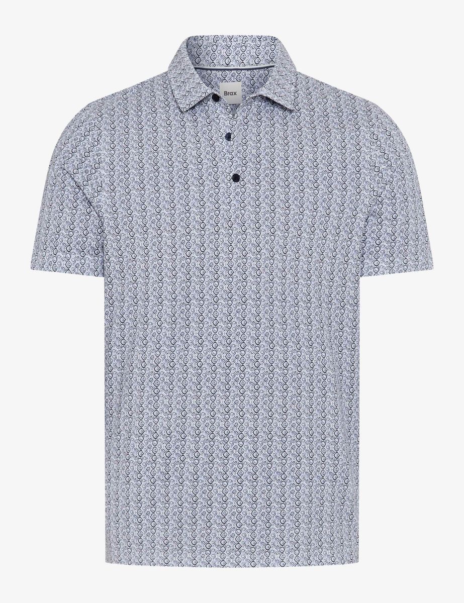 Bedrucktes Baumwoll-Poloshirt mit kurzen Ärmeln