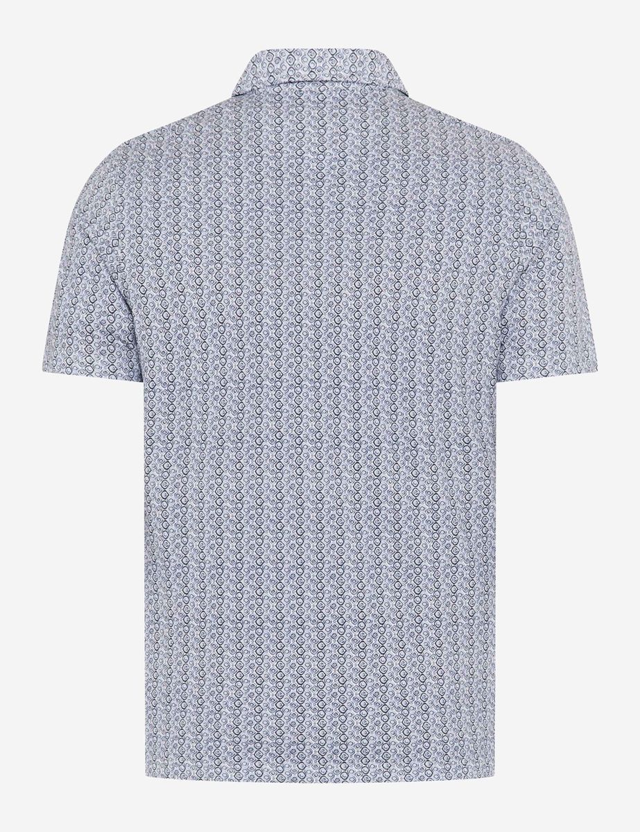 Bedrucktes Baumwoll-Poloshirt mit kurzen Ärmeln