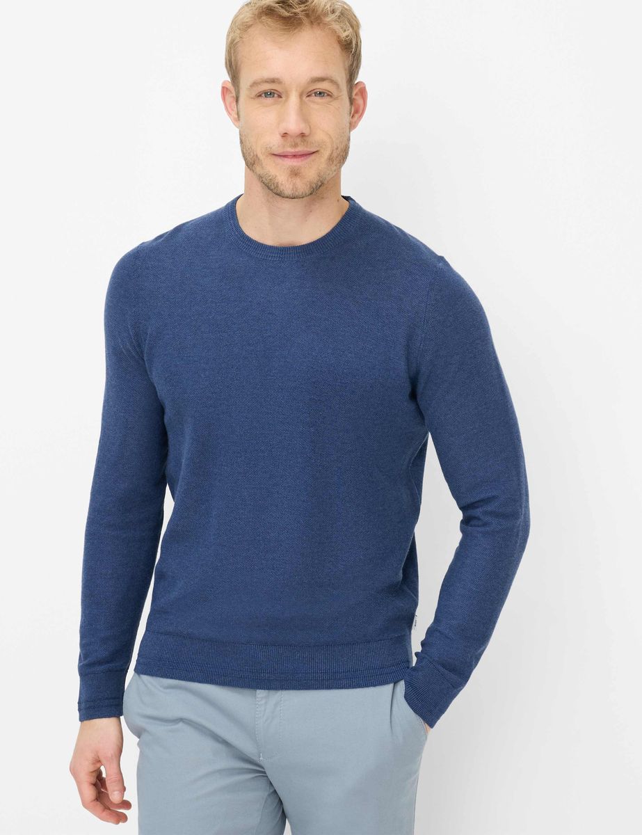 Herren Strickpullover aus Leinen-Baumwollmischung