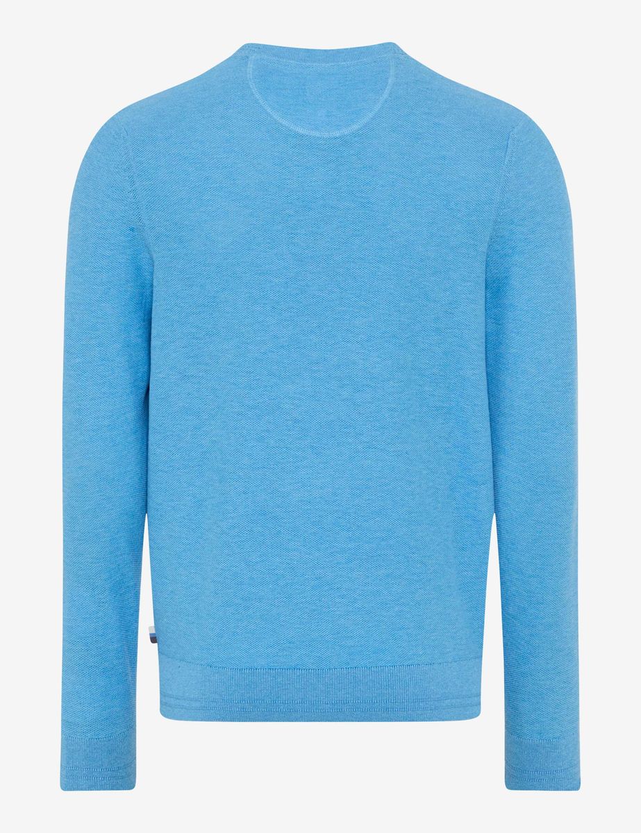 Leinenmischung Rundhals Strickpullover