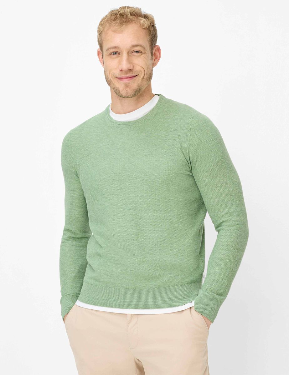 Herren Strickpullover aus Leinen-Baumwollmischung