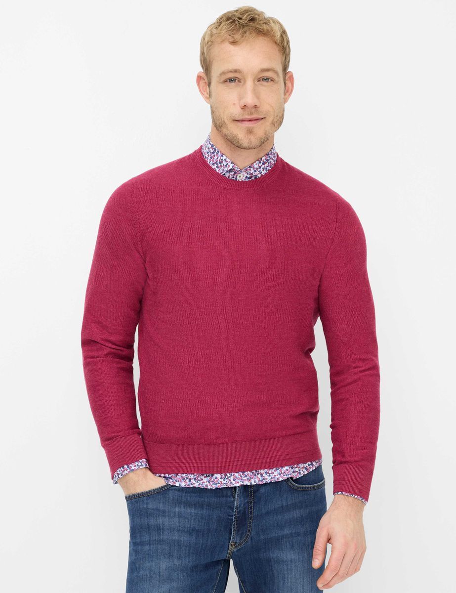 Herren Strickpullover aus Leinen-Baumwollmischung