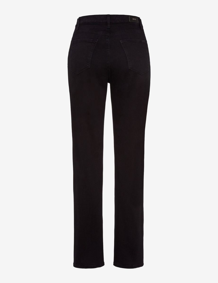 Klassische schwarze Five-Pocket-Jeans aus Denim
