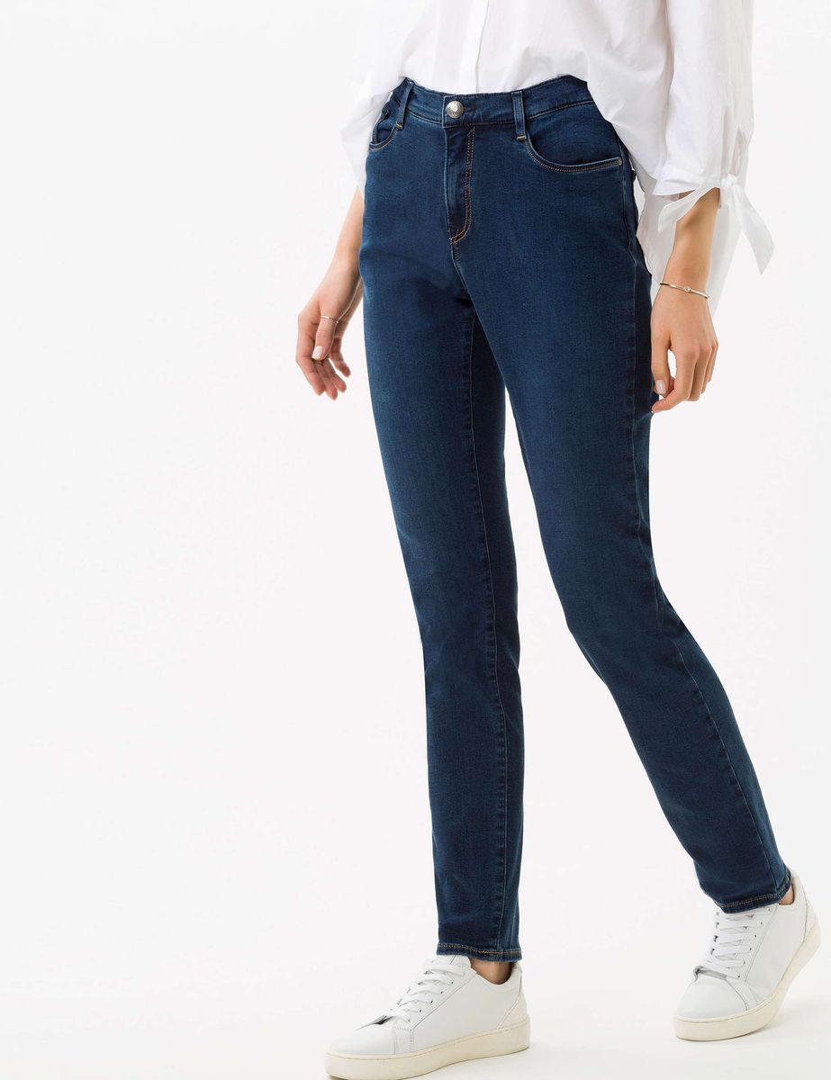Jeans mit geradem Bein in dunkler Waschung