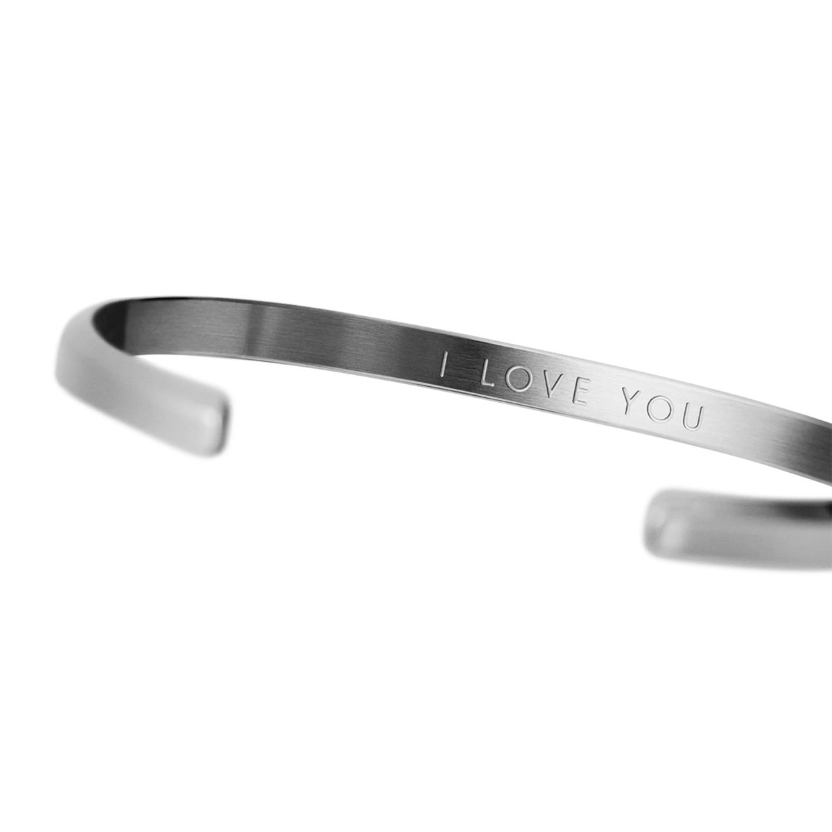 Elegantes silbernes 'Ich liebe Dich' Armband
