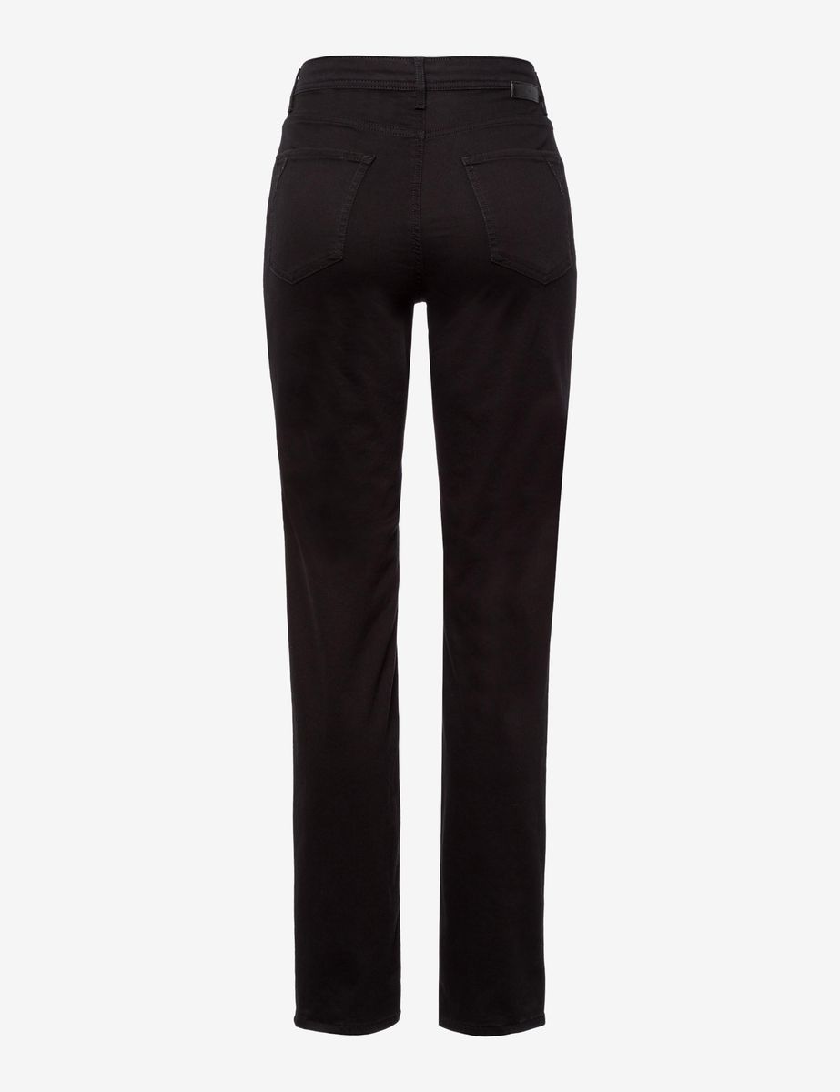 Schwarze Straight-Leg Five-Pocket Jeans