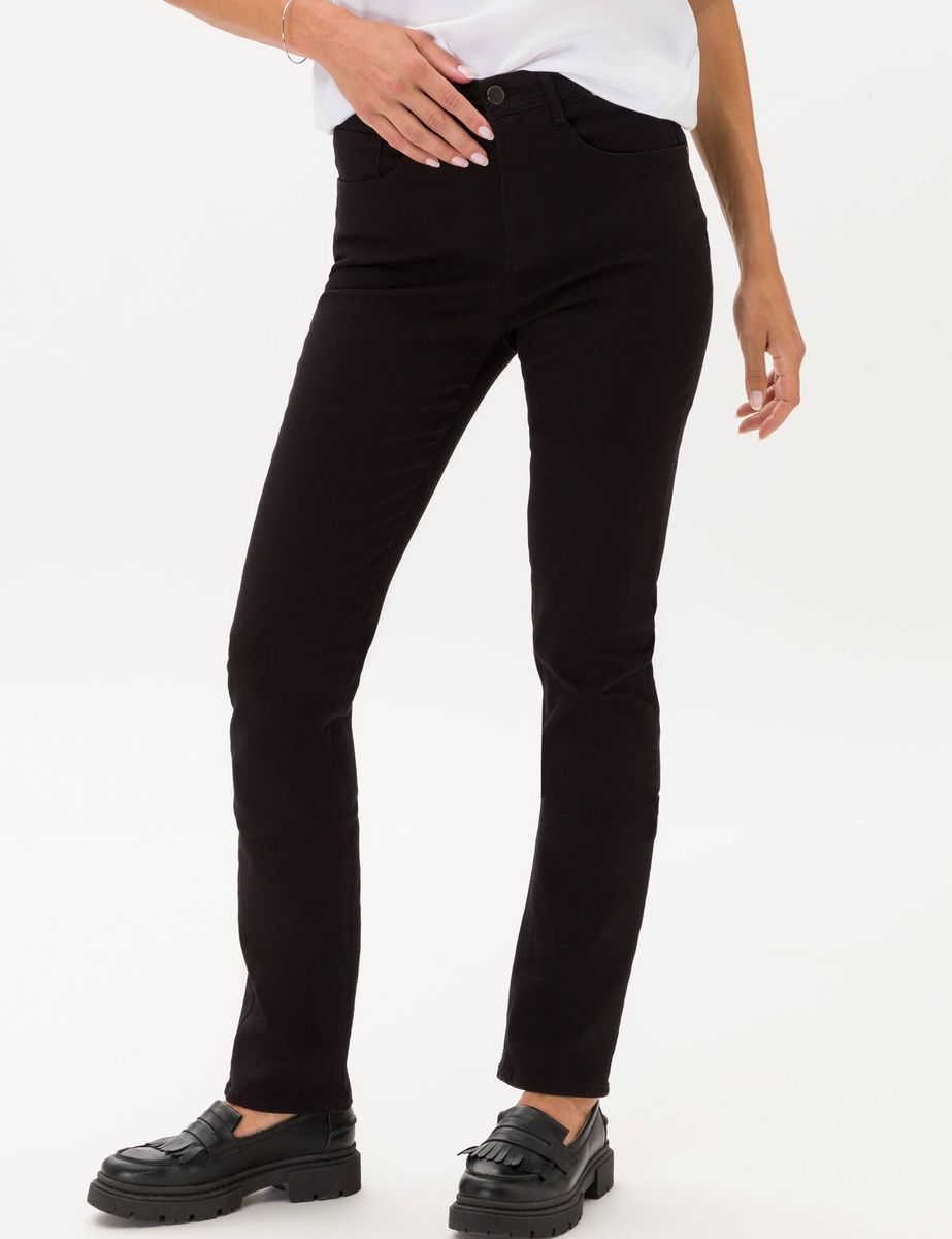 Klassische schwarze Regular Fit Jeans