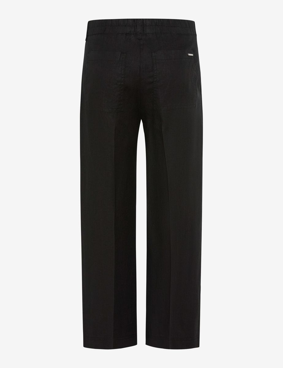 Weite, verkürzte Leinen Culottes