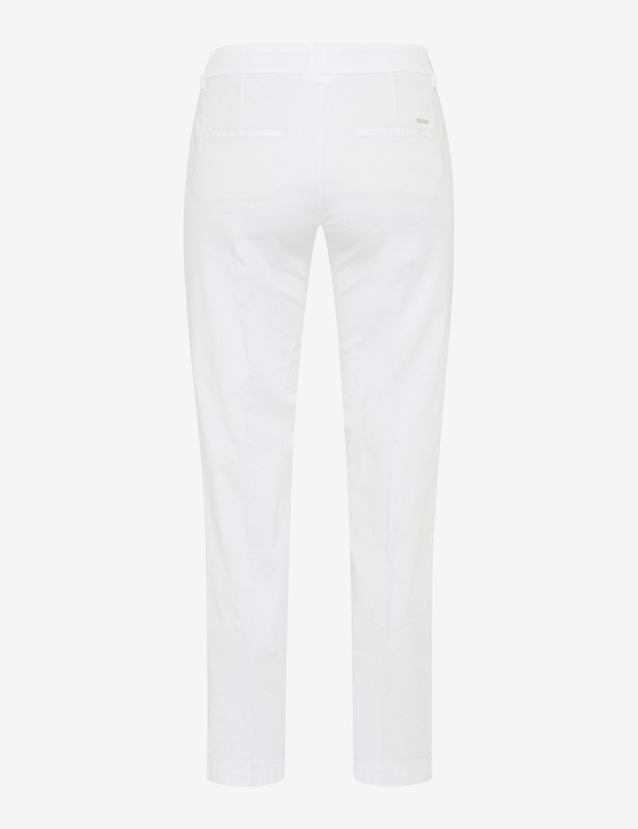 Klassische weiße Chino-Hose reguläre Passform