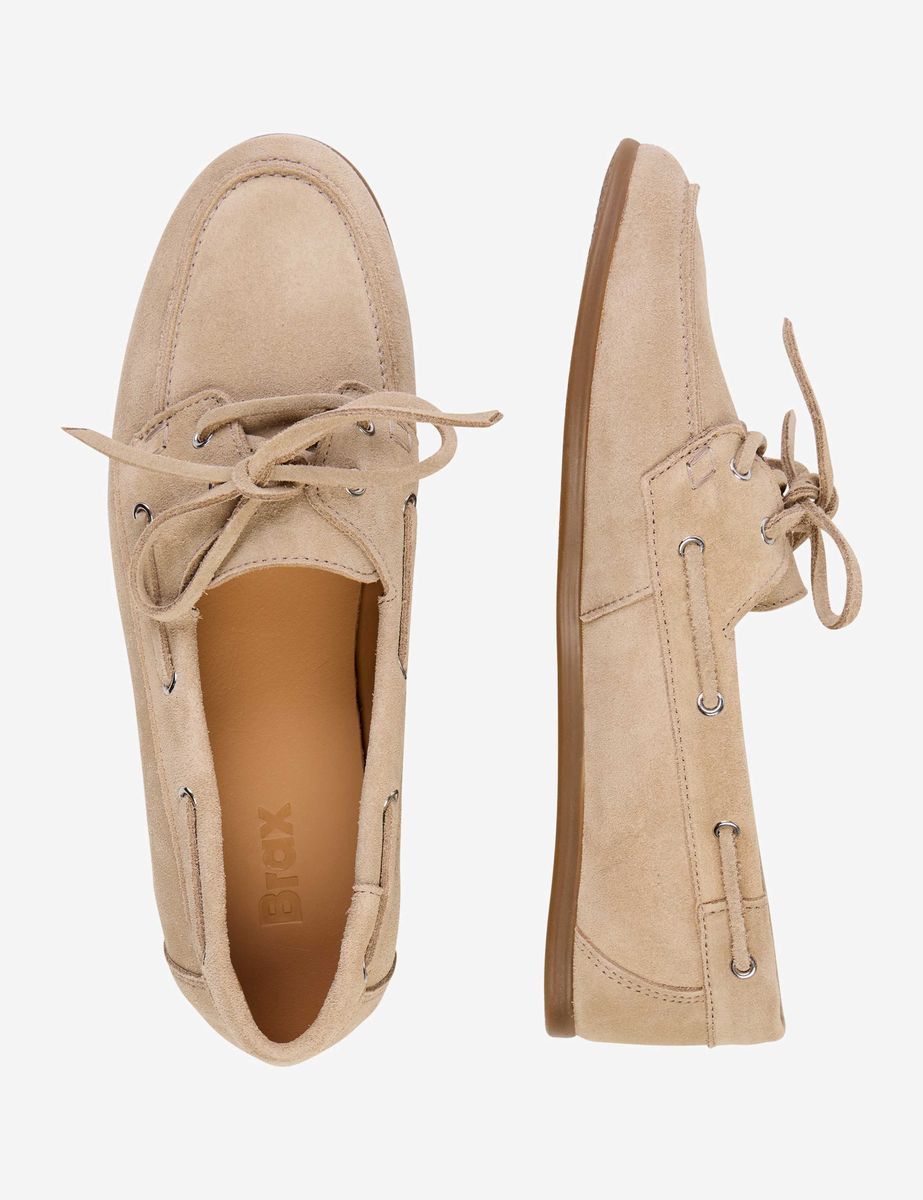 Suede Leder Bootsschuh Loafer