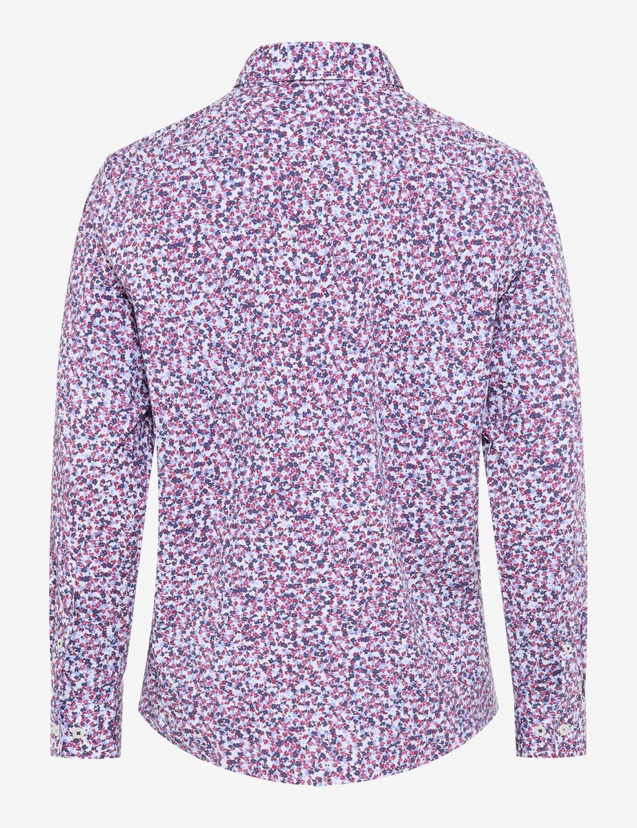 Herren Hemd mit Blumenmuster, lange Ärmel