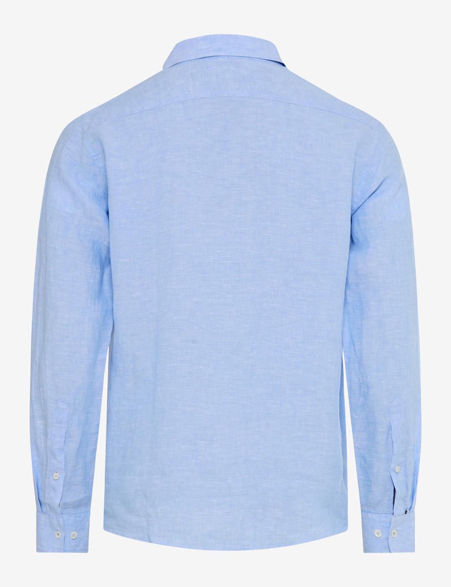 Herren Hellblaues Leinenhemd
