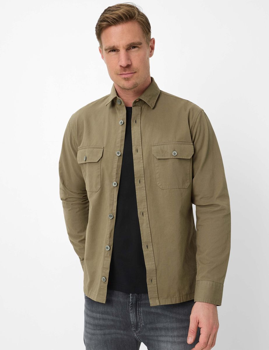Herren Overshirt Jacke aus Baumwolltwill