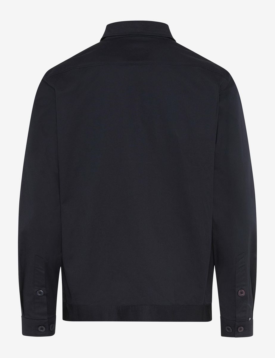 Marineblaues Overshirt Jacke aus Baumwollmischung