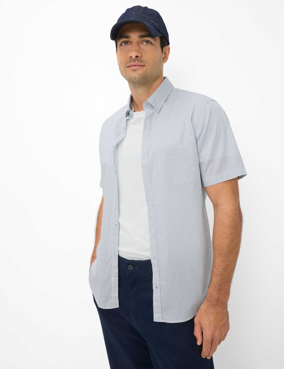 Herren Kurzarm-Button-Down-Hemd